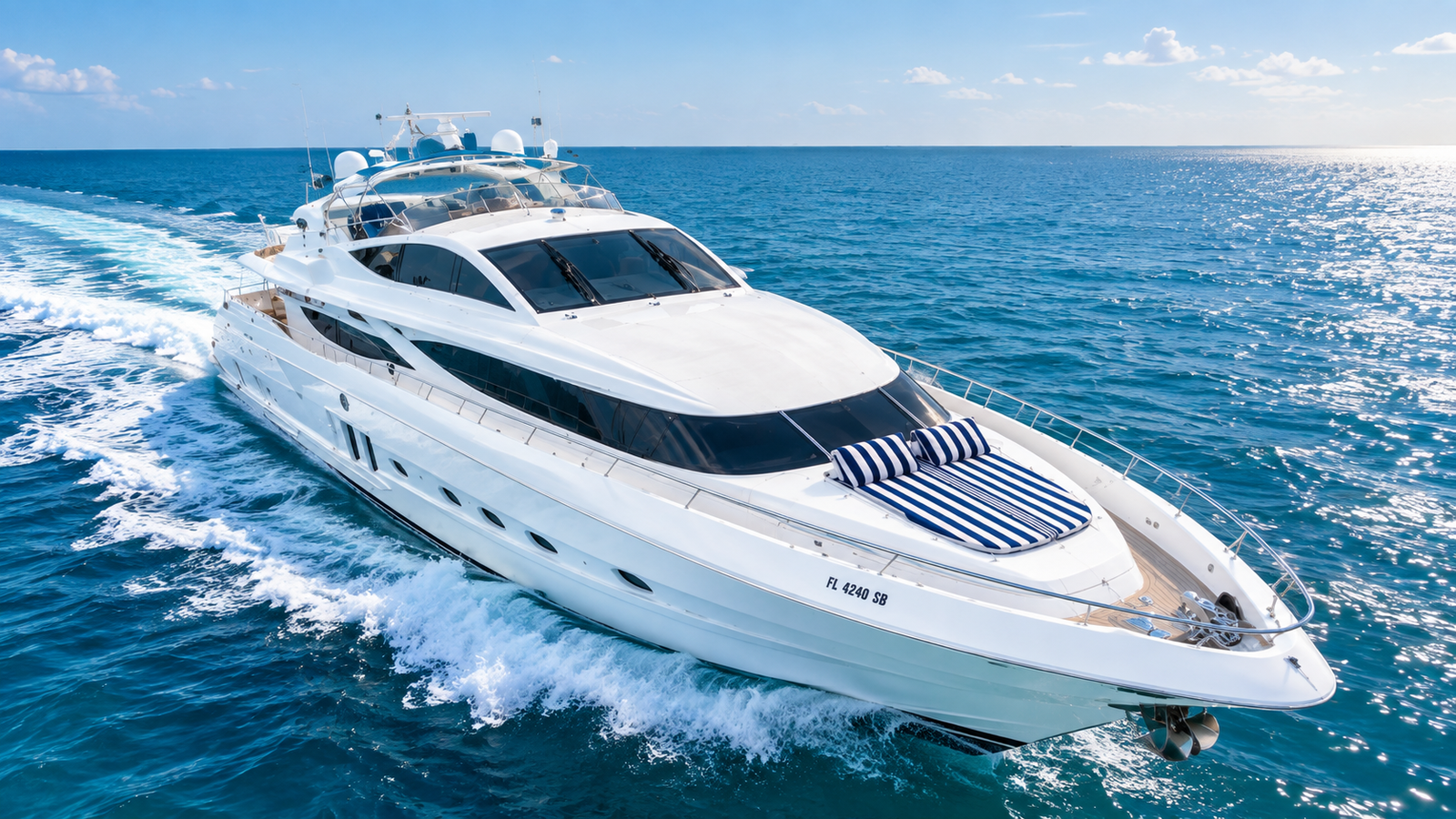 Private luxury yacht charter for an extended stay in Key West
